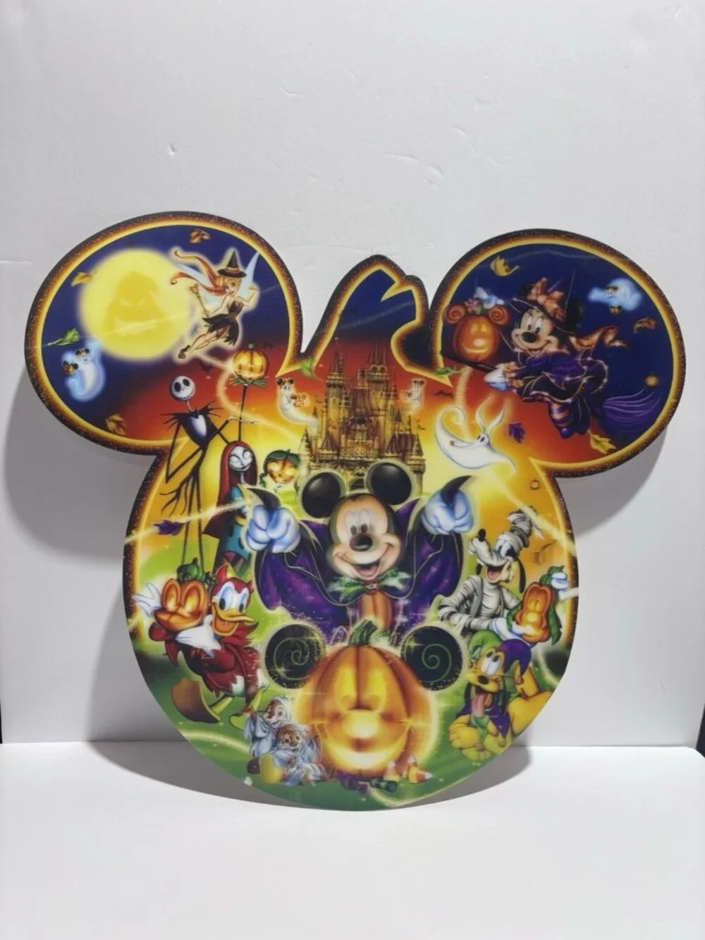 3 Vintage Disney Mickey Halloween Lenticular 3D Holographic Vinyl Placemats.
